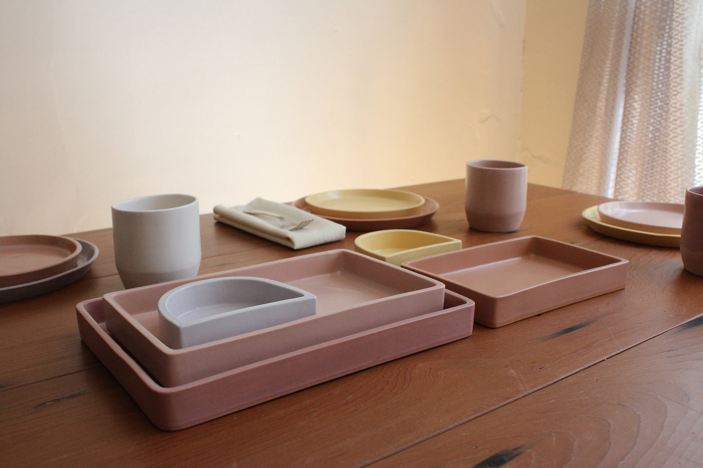 Rectangle Tray Set | Warm Hues