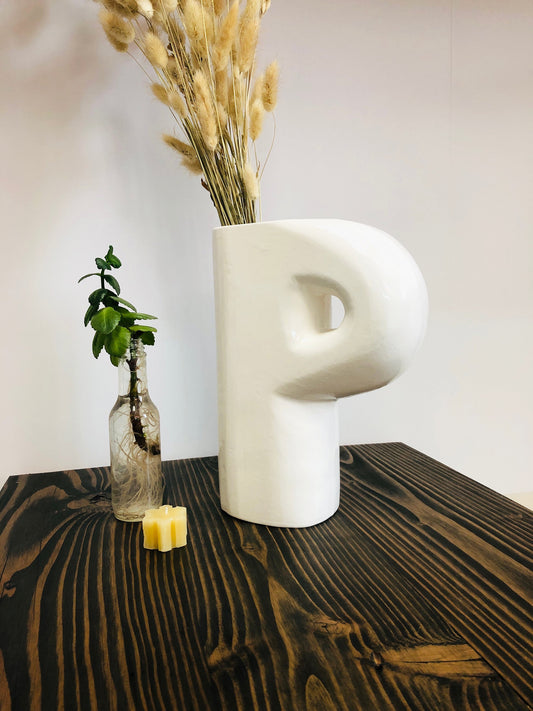 Ceramic Vase | Letter P