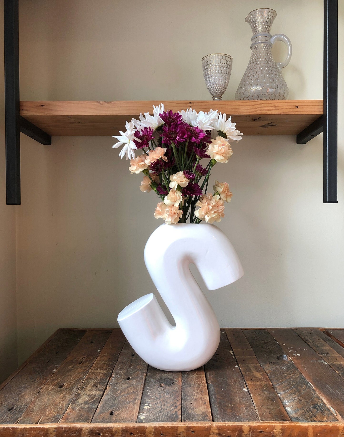 Ceramic Vase | Letter S