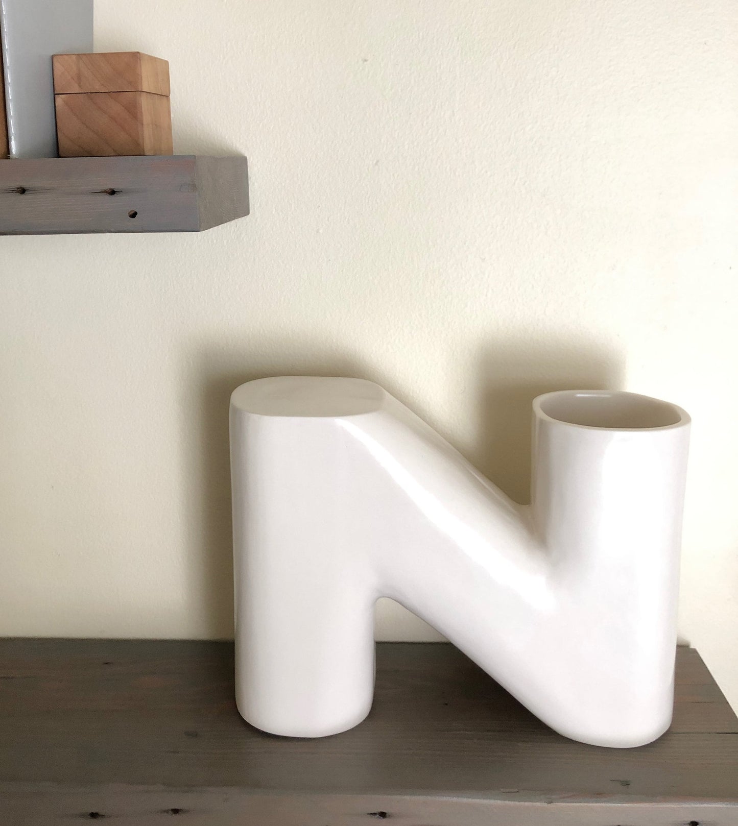 Ceramic Vase | Letter N