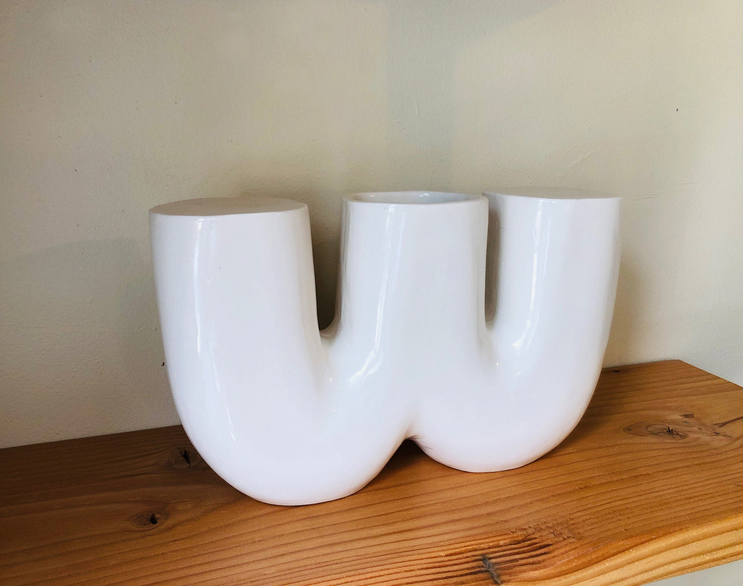 Ceramic Vase | Letter W