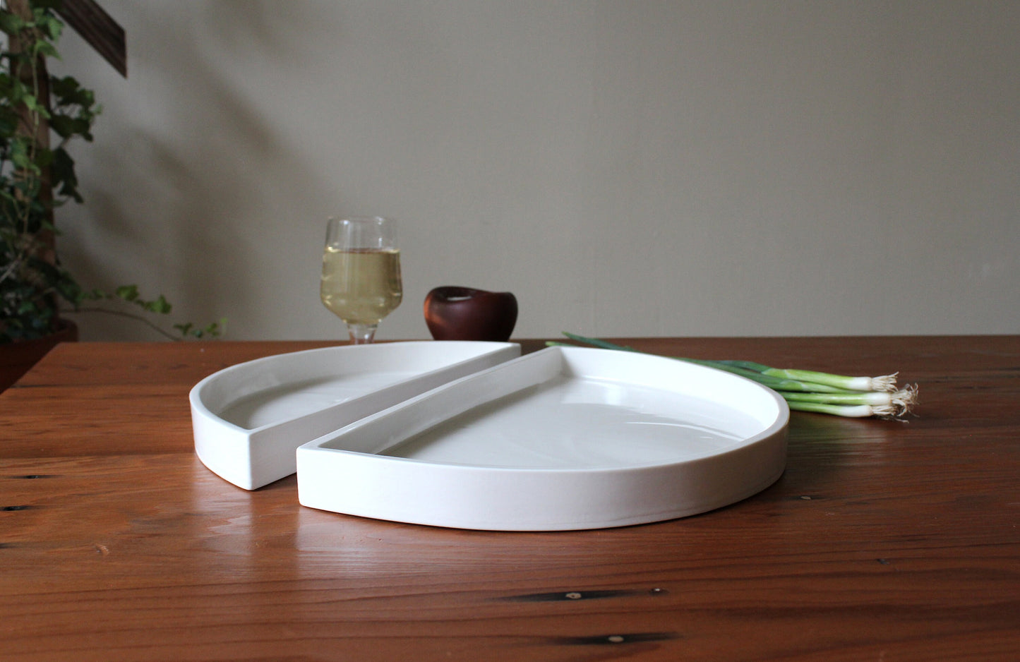 Lunar Ceramic Tray Set | White