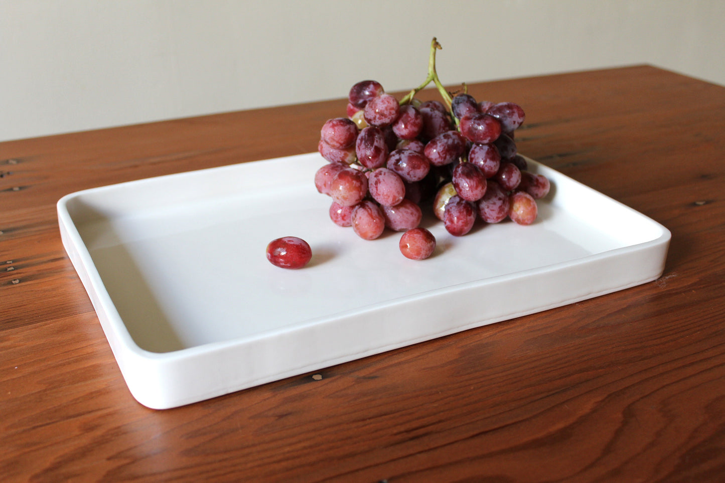 Rectangle Ceramic Tray| Large 14" | White Porcelain