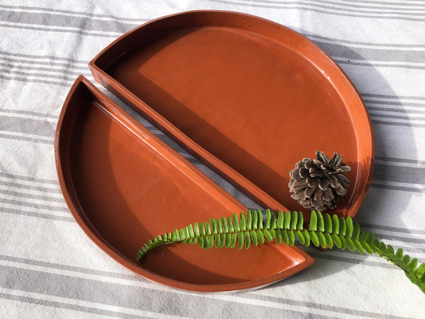 Lunar Ceramic Tray Set | Terracotta