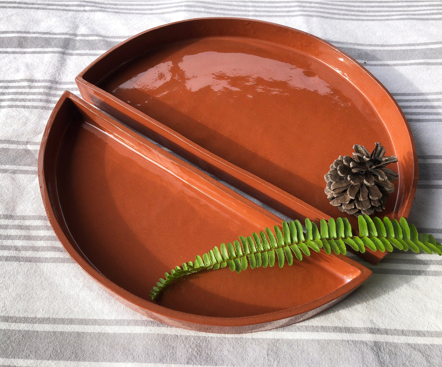 Lunar Ceramic Tray Set | Terracotta