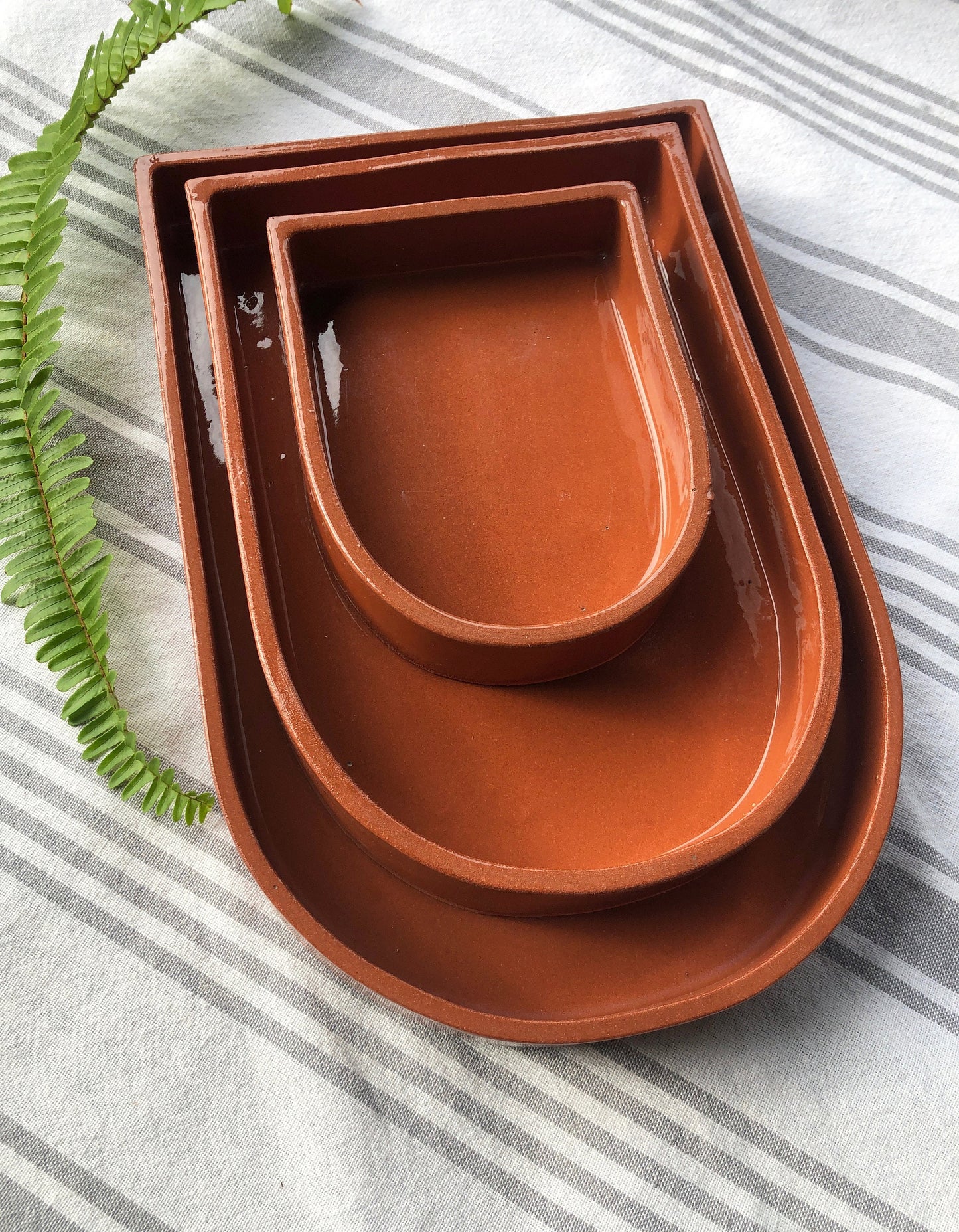 Arch Ceramic Nesting Trays | Terracotta