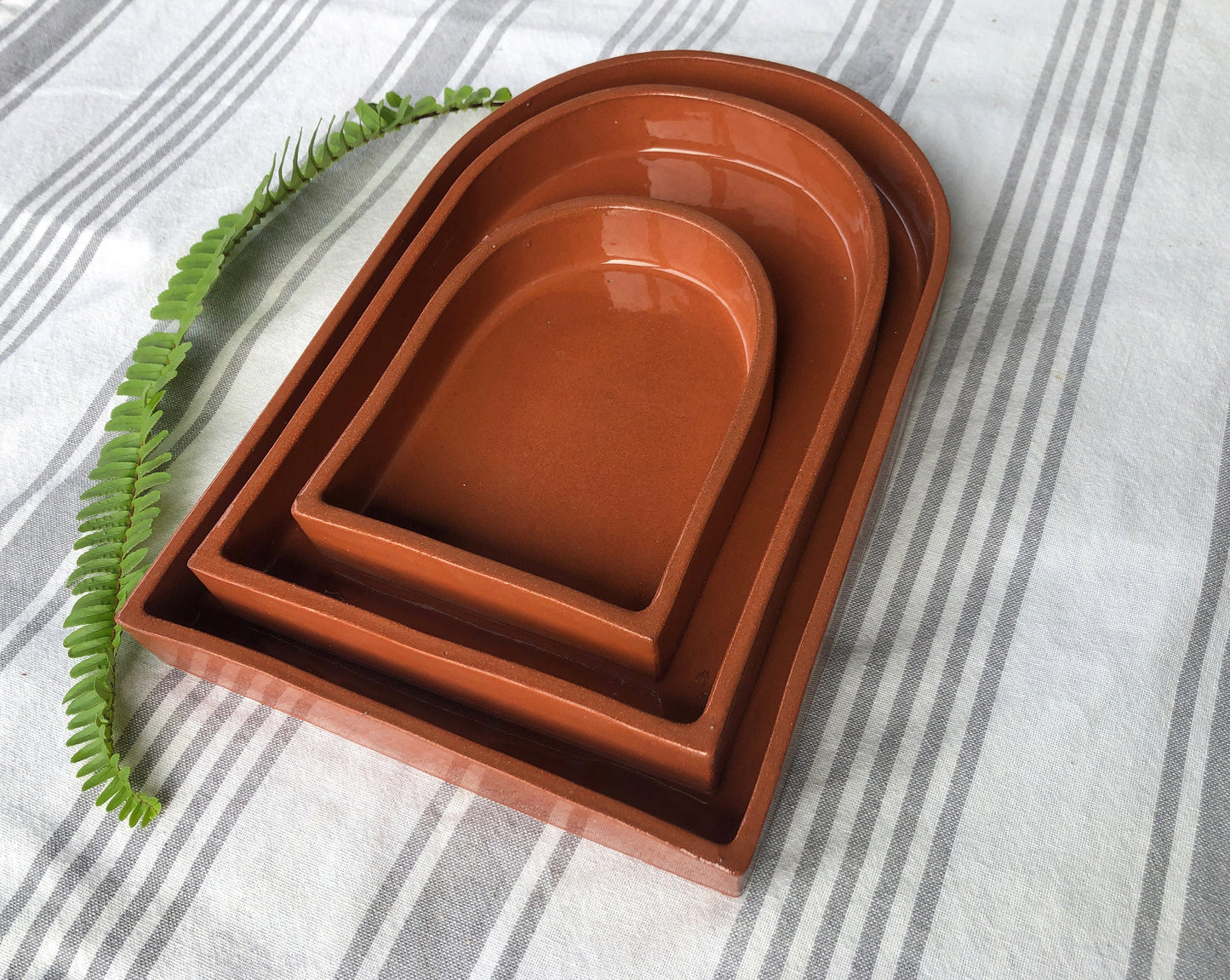 Arch Ceramic Nesting Trays | Terracotta