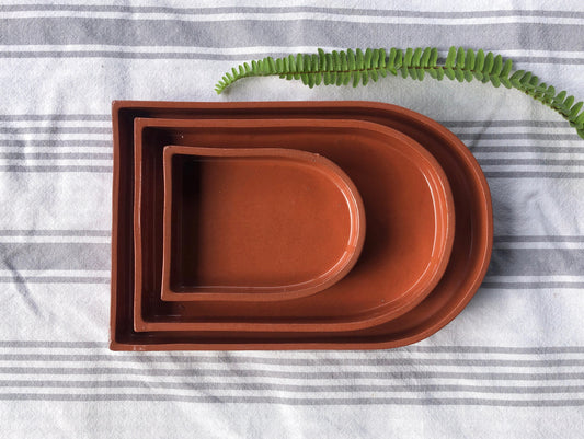 Arch Ceramic Nesting Trays | Terracotta