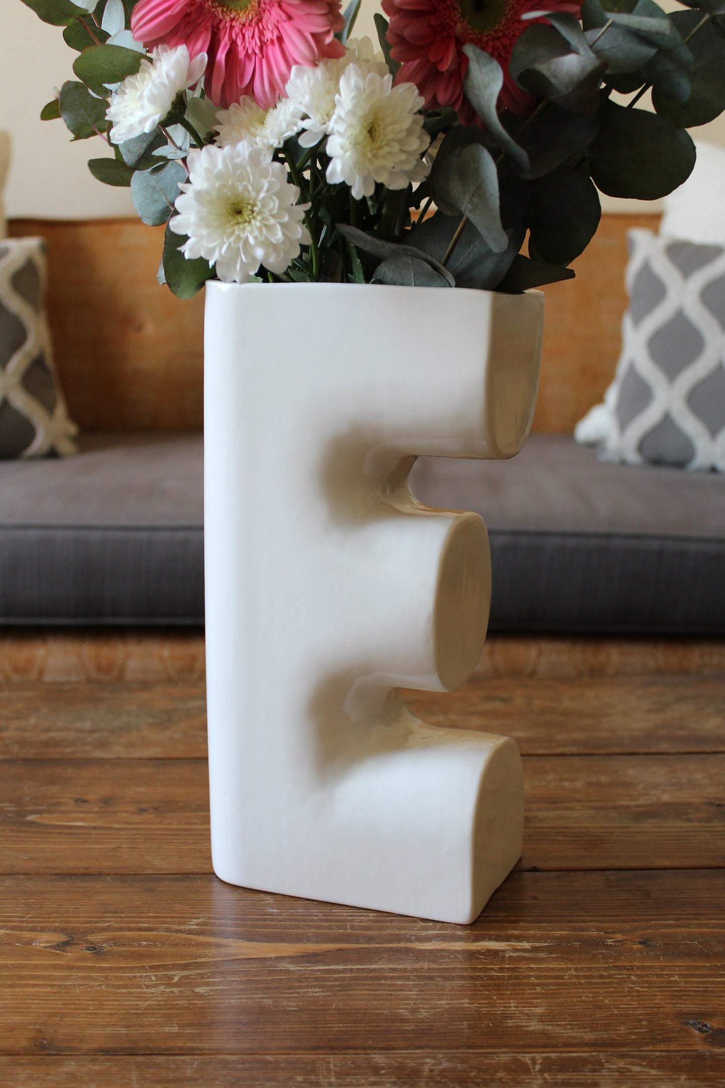 Ceramic Vase | Letter E