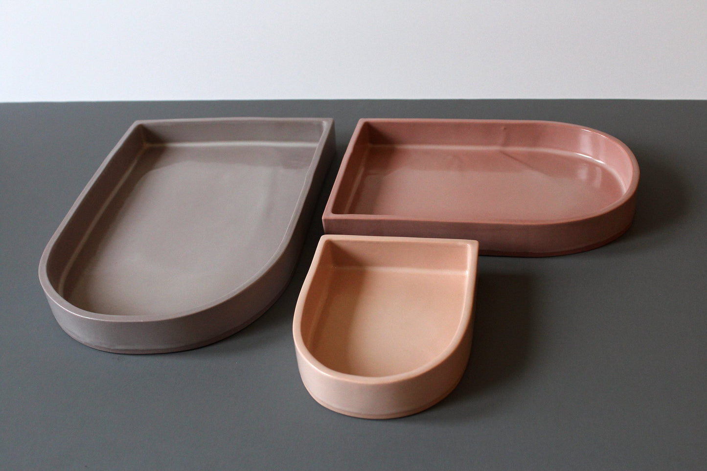 Arch Ceramic Nesting Trays | Peach - Pink - Lavender