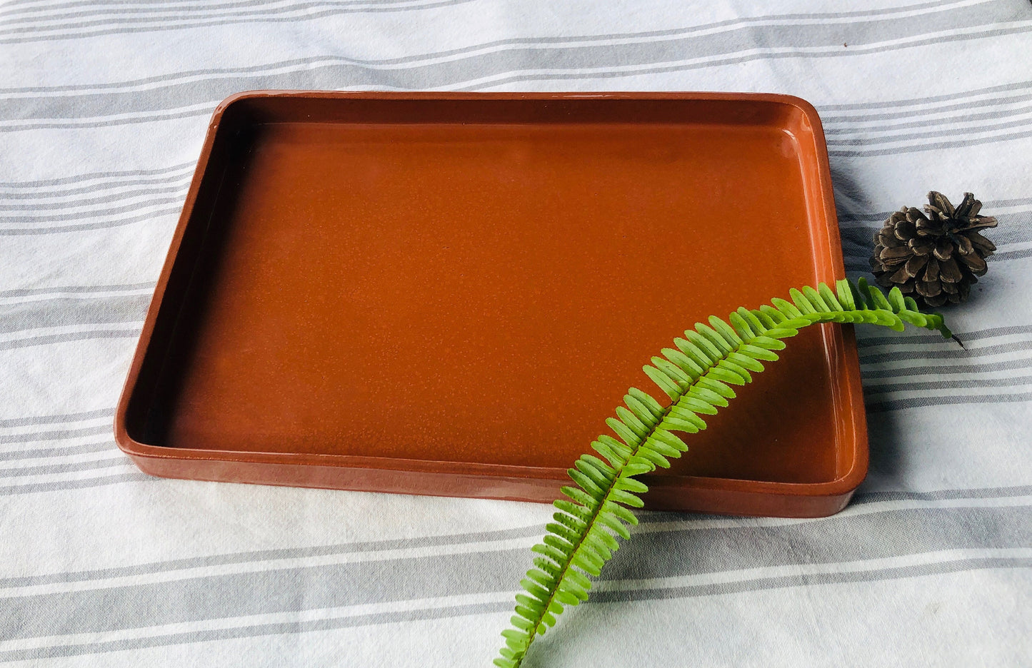 Rectangle Ceramic Tray| Large 14" | Terracotta