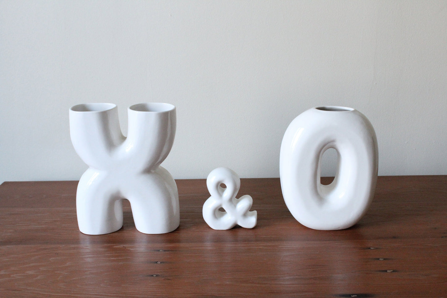 X & O - Three Piece Set | Handmade Ceramic Vases