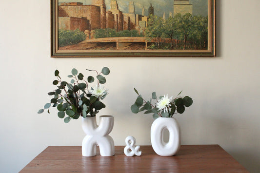 X & O - Three Piece Set | Handmade Ceramic Vases