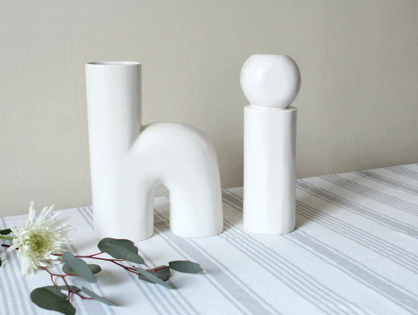 Ceramic Vase | Two Letter Set | Hi