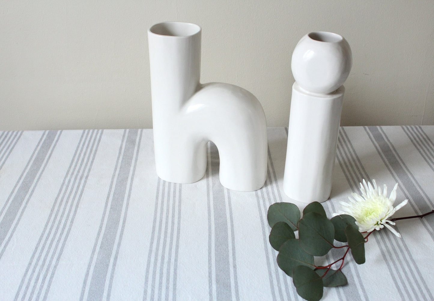 Ceramic Vase | Two Letter Set | Hi