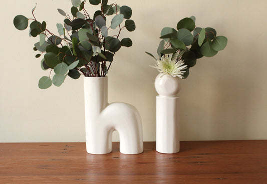 Ceramic Vase | Two Letter Set | Hi