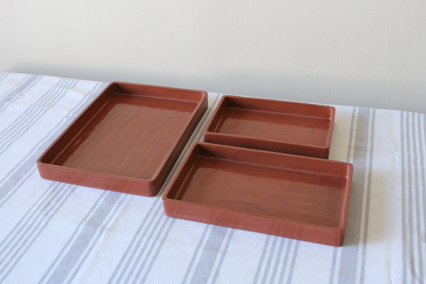 Rectangle Ceramic Nesting Trays | Terracotta