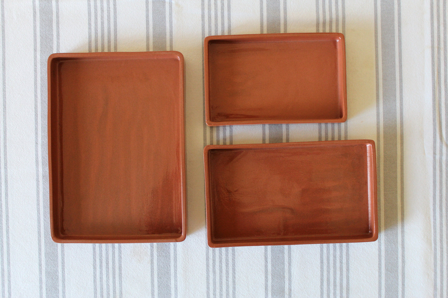 Rectangle Ceramic Nesting Trays | Terracotta