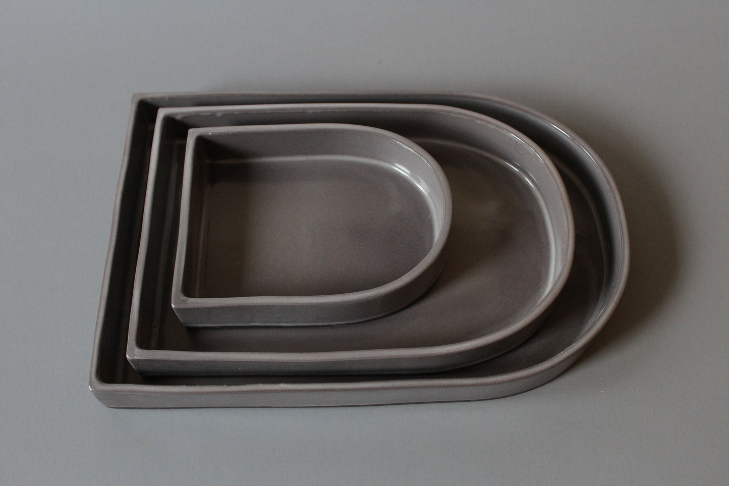 Arch Ceramic Nesting Trays | Warm Gray